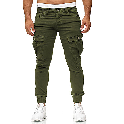 

Men's Basic Slim Chinos Pants - Solid Colored Black Green Dark Gray US34 / UK34 / EU42 / US36 / UK36 / EU44 / US38 / UK38 / EU46 / Drawstring / Elasticity