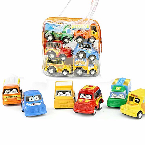 

Toy Car Pull Back Car / Inertia Car Mini Truck Cartoon Toy Colorful Plastic Mini Car Vehicles Toys for Party Favor or Kids Birthday Gift MC0166 6 pcs