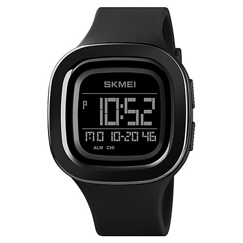 

SKMEI Men's Sport Watch Digital Modern Style Sporty Silicone Black / Green / Pool 50 m Calendar / date / day Chronograph Alarm Clock Digital Outdoor Fashion - Black Blue Green One Year Battery Life