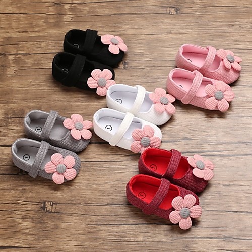 

Girls' Comfort Cotton Flats Toddler(9m-4ys) White / Black / Red Summer