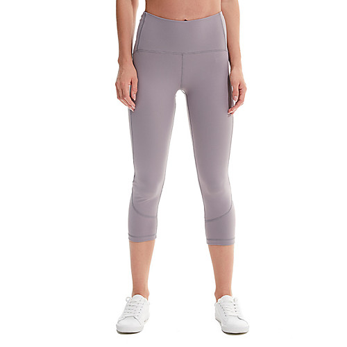 

Women's High Waist Yoga Pants Fashion Black Red Gray Elastane Running Fitness Gym Workout 3/4 Tights Sport Activewear Breathable Tummy Control Butt Lift Moisture Wicking High Elasticity