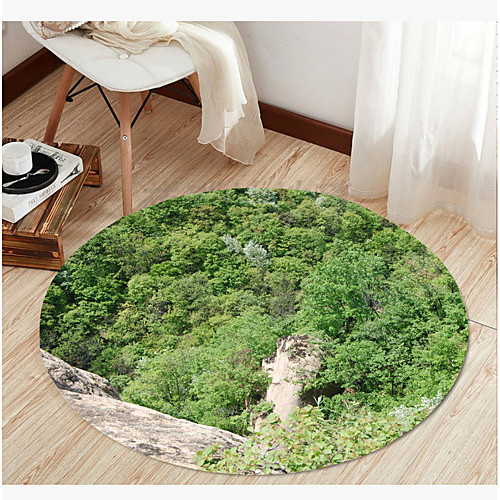 

3D Modern Round Rug Floor Mat Non Slip Absorbent Carpet Yoga Rug for Entryway Bedroom Living Room Sofa Home Decor