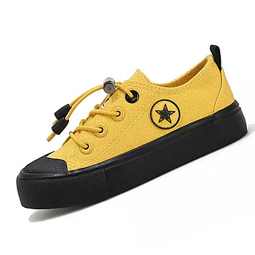 

Boys' Comfort Canvas Sneakers Big Kids(7years ) Walking Shoes White / Black / Yellow Summer / Rubber