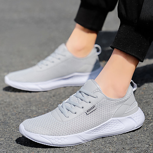 

Men's Spring & Summer / Fall & Winter Classic / British Daily Outdoor Trainers / Athletic Shoes Walking Shoes Cotton / Mesh Breathable Wear Proof Black and White / Black / Gray