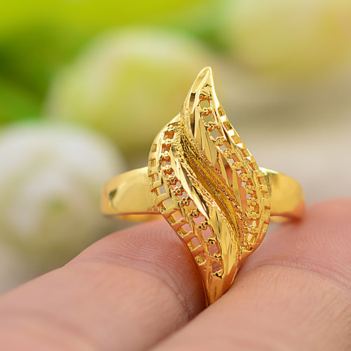 

Women's Ring Wedding Ring Belle Ring 1pc Gold Gold Plated Irregular Statement Stylish Luxury Wedding Party Evening Jewelry