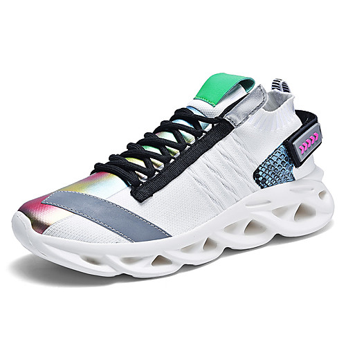 

Men's Fall / Spring & Summer Sporty / Casual Daily Outdoor Trainers / Athletic Shoes Running Shoes / Walking Shoes Tissage Volant Breathable Non-slipping Shock Absorbing White / Black / Khaki Color