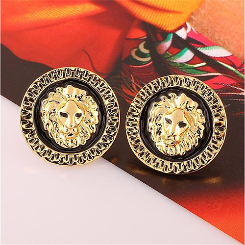 

Hoop Earrings Classic Fashion Stylish Gold Plated Earrings Jewelry Gold For Gift Festival 1 Pair