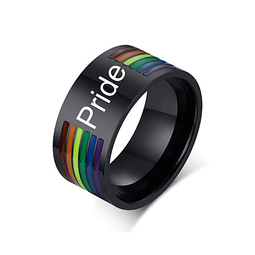 

Ring Rainbow Steel Stainless For LGBT Pride Cosplay Men's Women's Costume Jewelry Fashion Jewelry