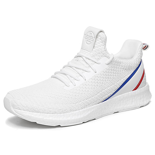 

Men's Fall / Spring & Summer Sporty / Casual Daily Outdoor Trainers / Athletic Shoes Running Shoes / Walking Shoes Tissage Volant Breathable Non-slipping Shock Absorbing White / Black