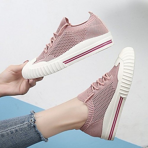 

Women's Flats Summer Flat Heel Round Toe Daily Mesh Black / Pink / Beige