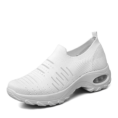 

Women's Trainers / Athletic Shoes Spring & Summer Flat Heel Round Toe Sporty Sweet Daily Knit / Elastic Fabric Running Shoes / Walking Shoes White / Black / Purple