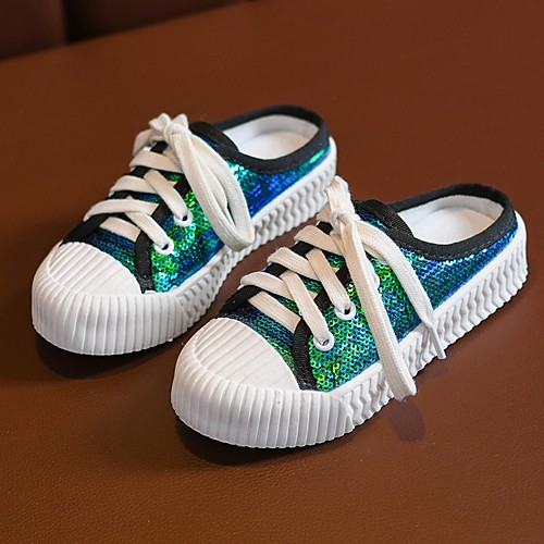 

Girls' Comfort Canvas Flats Big Kids(7years ) Black / Green Summer