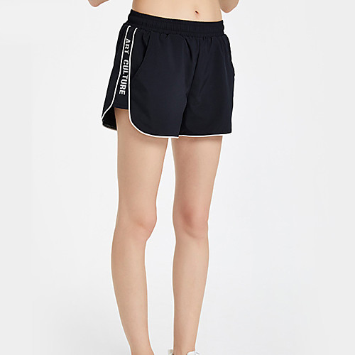 

Women's Yoga Shorts Fashion Black Elastane Yoga Running Fitness Shorts Sport Activewear Comfy Breathable Quick Dry Soft