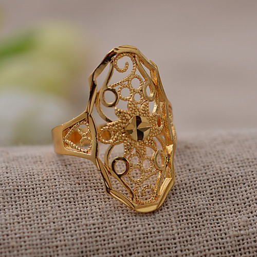 

Women's Ring Wedding Ring Belle Ring 1pc Gold Gold Plated Irregular Statement Stylish Luxury Wedding Party Evening Jewelry