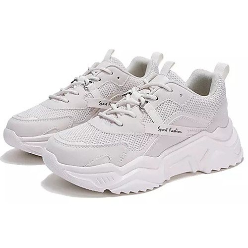 

Women's Trainers / Athletic Shoes Summer Flat Heel Round Toe Sporty Athletic Mesh / PU Running Shoes Black / Green / Beige