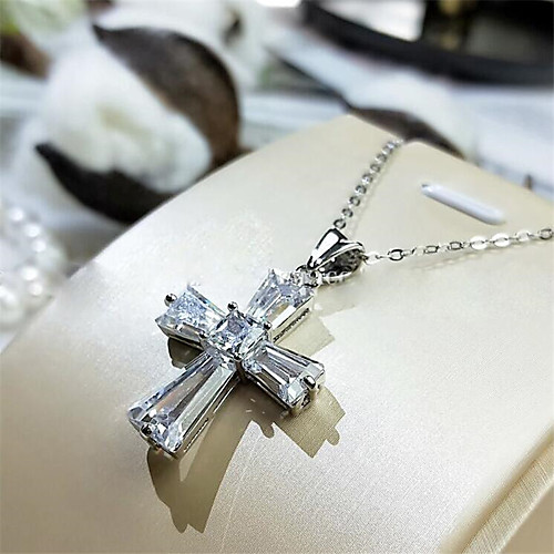 

Pendant Necklace Classic Cross Fashion Copper Gold Plated Gold 50 cm Necklace Jewelry 1pc For