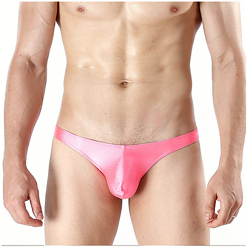 

Men's Basic Briefs Underwear / G-string Underwear - Normal Low Waist Black Blue Blushing Pink S M L