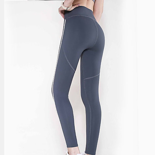 

Women's High Waist Yoga Pants Fashion Black Blue Running Fitness Gym Workout Tights Leggings Sport Activewear Quick Dry Butt Lift Tummy Control High Elasticity Skinny