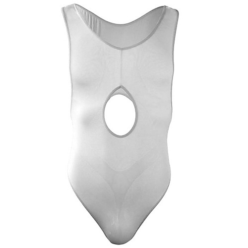 

Men's Cut Out Bodysuits Nightwear Solid Colored Red White Black One-Size