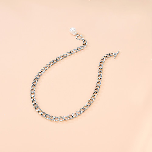 

Women's White Necklace Chrome Silver 51 cm Necklace Jewelry 1pc For Party Evening Formal Street