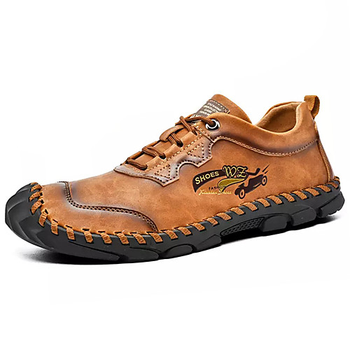 

Men's Spring & Summer Casual Daily Oxfords PU Non-slipping Light Brown / Dark Brown / Black
