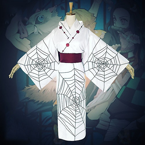 

Inspired by Demon Slayer: Kimetsu no Yaiba Anime Cosplay Costumes Japanese Cosplay Suits Top Kimono Coat Sash / Ribbon For Women's