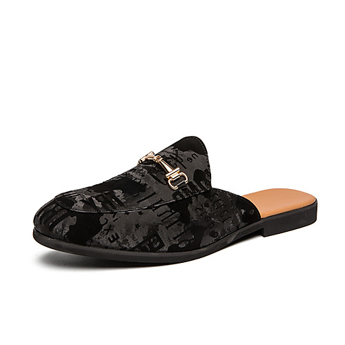 

Men's Summer Casual Daily Clogs & Mules PU Non-slipping White / Black