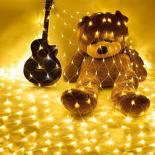 

3x2M String Lights 200 LEDs Dip Led 1pc Warm White White Blue Party Decorative Linkable 110-120 V / IP44