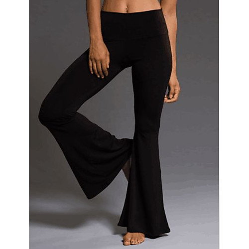 

Women's Basic Loose Bootcut Pants Solid Colored Black