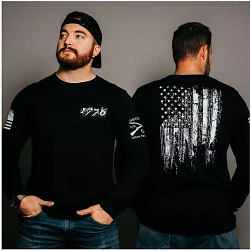 

Men's Cotton Workout Tops Running Shirt Round Neck Active Training Fitness Jogging Breathable Moisture Wicking Soft Sportswear Top Long Sleeve Activewear Micro-elastic