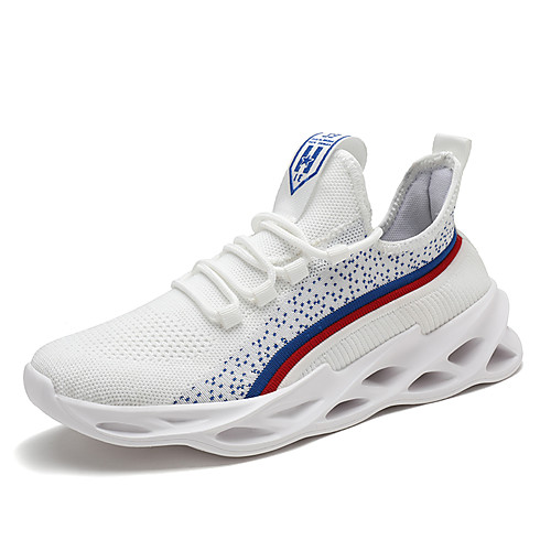 

Men's Fall Sporty / Casual Daily Outdoor Trainers / Athletic Shoes Running Shoes / Walking Shoes Mesh Breathable Non-slipping Shock Absorbing Black and White / White / Blue / Black / Yellow Color