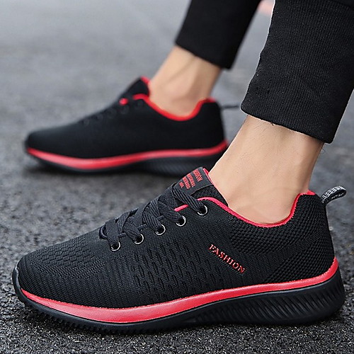 

Unisex Spring & Summer Casual Daily Trainers / Athletic Shoes Tissage Volant Black / White / Black / Red / Black / Green