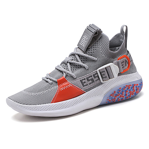 

Men's Fall / Spring & Summer Sporty / Casual Daily Outdoor Trainers / Athletic Shoes Running Shoes / Walking Shoes Tissage Volant Breathable Non-slipping Shock Absorbing Dark Grey / Black / Light Grey