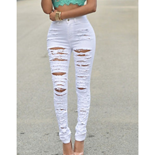 

Women's Basic Loose Chinos Pants - Solid Colored White S / M / L