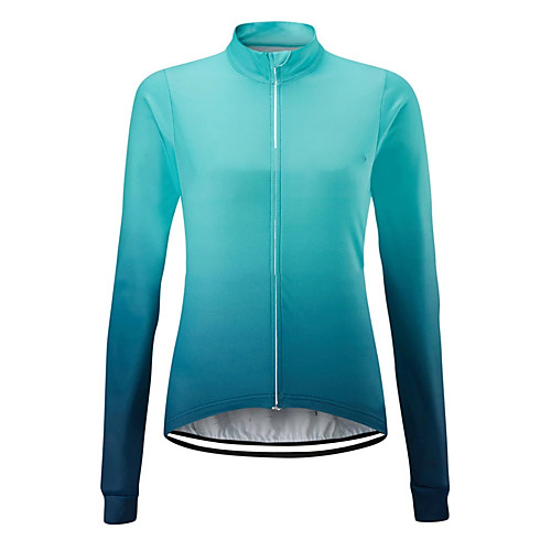 

21Grams Women's Long Sleeve Cycling Jersey Spandex Polyester Orange Blue Gradient Bike Jersey Top Mountain Bike MTB Road Bike Cycling UV Resistant Breathable Quick Dry Sports Clothing Apparel