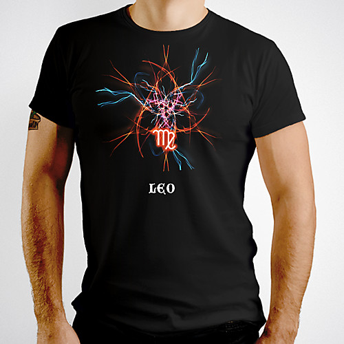 

Men's Graphic Letter T-shirt Basic Elegant Daily Going out Black