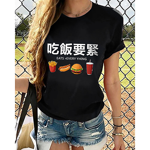 

Women's Plus Size Graphic 3D Print Print Loose T-shirt Basic Chinoiserie Daily Going out Rainbow