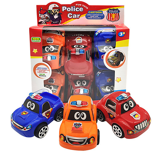 

Toy Car Pull Back Car / Inertia Car Mini Truck Police car Cartoon Toy Colorful Plastic Mini Car Vehicles Toys for Party Favor or Kids Birthday Gift 6 pcs