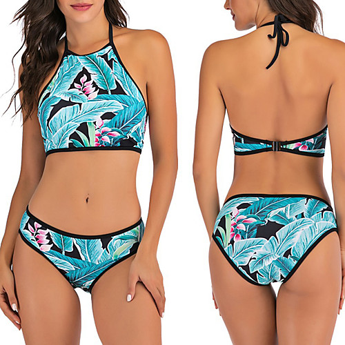 

Women's Two Piece Swimsuit Swimwear Breathable Quick Dry Sleeveless 2-Piece - Swimming Water Sports Summer / Stretchy