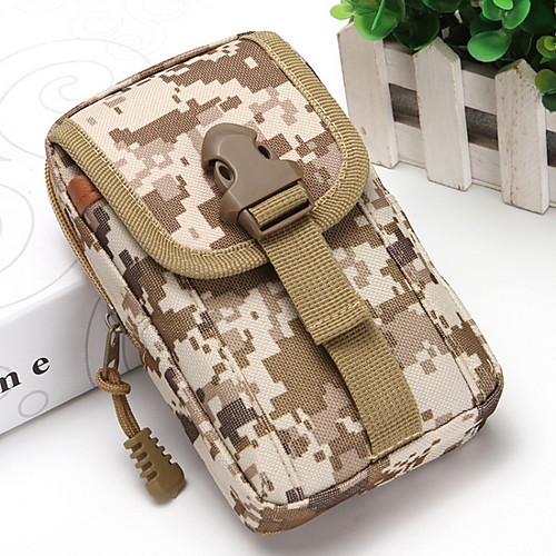 

Men's Zipper Oxford Cloth Mobile Phone Bag Floral Print Red Brown / White / Black