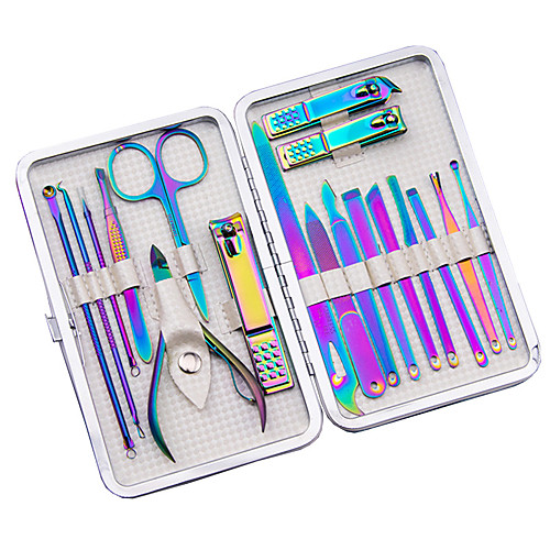 

18 pcs Stainless Steel Multi Function Best Quality Trendy Romantic Office / Career Daily Nail Art Tool for Finger Nail Toe Nail