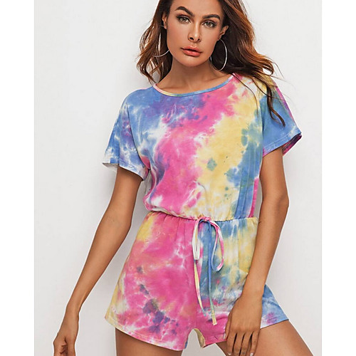 

2020 SUMMER Casual Tie Dye Rainbow One Piece Set -Pyjama