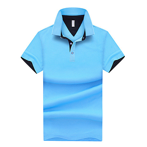 

Men's Solid Colored Patchwork Polo Basic Daily Work White / Black / Blue / Light gray / Light Blue