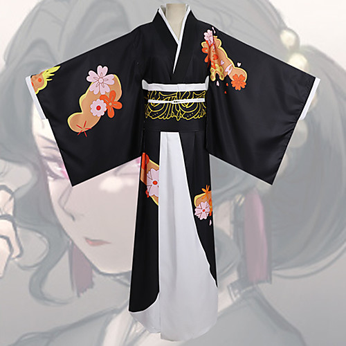 

Inspired by Demon Slayer: Kimetsu no Yaiba Anime Cosplay Costumes Japanese Cosplay Suits Kimono Coat Headwear Waist Belt For Women's