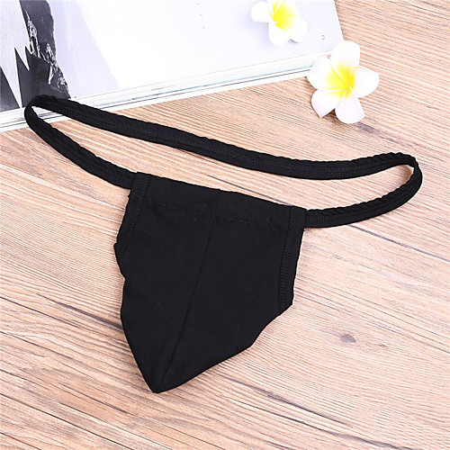 

Men's Basic G-string Underwear - Normal Low Waist White Black Purple One-Size