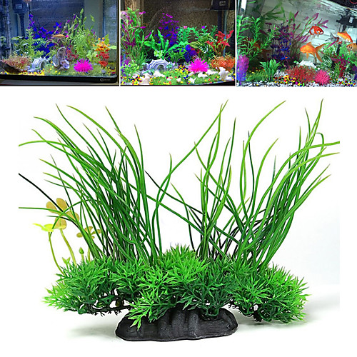 

Fish Tank Arquatic Plant Fish Bowl Ornament Waterplant Artificial Plants Green Non-toxic & Tasteless Decoration Plastic One-piece Suit 20816 cm