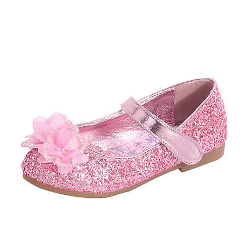 

Girls' Comfort / Flower Girl Shoes PU Flats Dress Shoes Toddler(9m-4ys) / Little Kids(4-7ys) Bowknot / Pearl / Sequin Dusty Rose / Blue / Silver Spring / Fall / Party & Evening