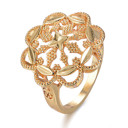 

Women's Ring Open Cuff Ring Adjustable Ring 1pc Gold Gold Plated Round Statement Stylish Luxury Wedding Party Evening Jewelry