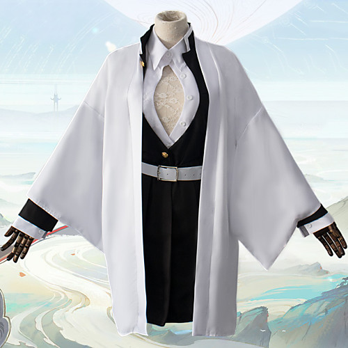 

Inspired by Demon Slayer: Kimetsu no Yaiba Kanroji Mitsuri Anime Cosplay Costumes Japanese Cosplay Suits Coat Blouse Top For Men's / Skirt / Socks / Waist Belt