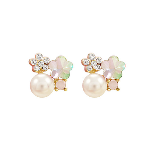 

Women's Earrings Holiday Wedding Birthday Romantic Earrings Jewelry White For Date Street Festival 1 Pair